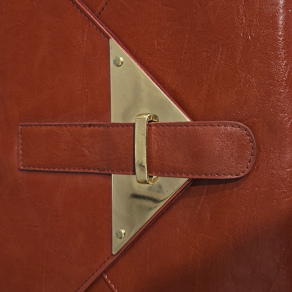 Beautiful Redish Brown Envelope Clutch- Large - Picture 2 of 6